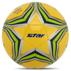 М'яч футзальний STAR FB624-05 №4 PU жовтий-салатовий