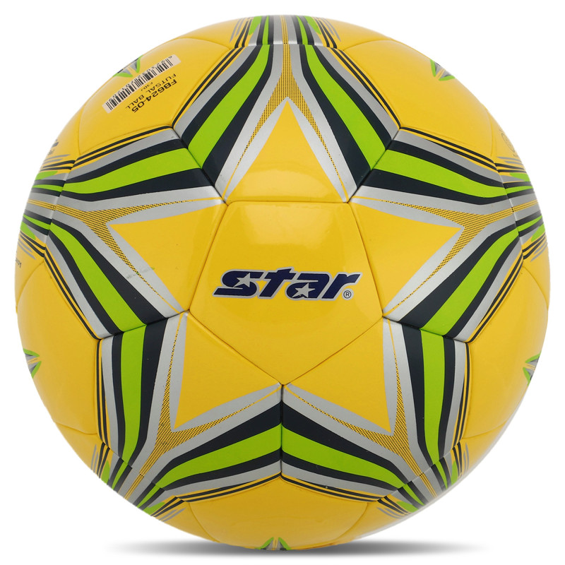 М'яч футзальний STAR FB624-05 №4 PU жовтий-салатовий