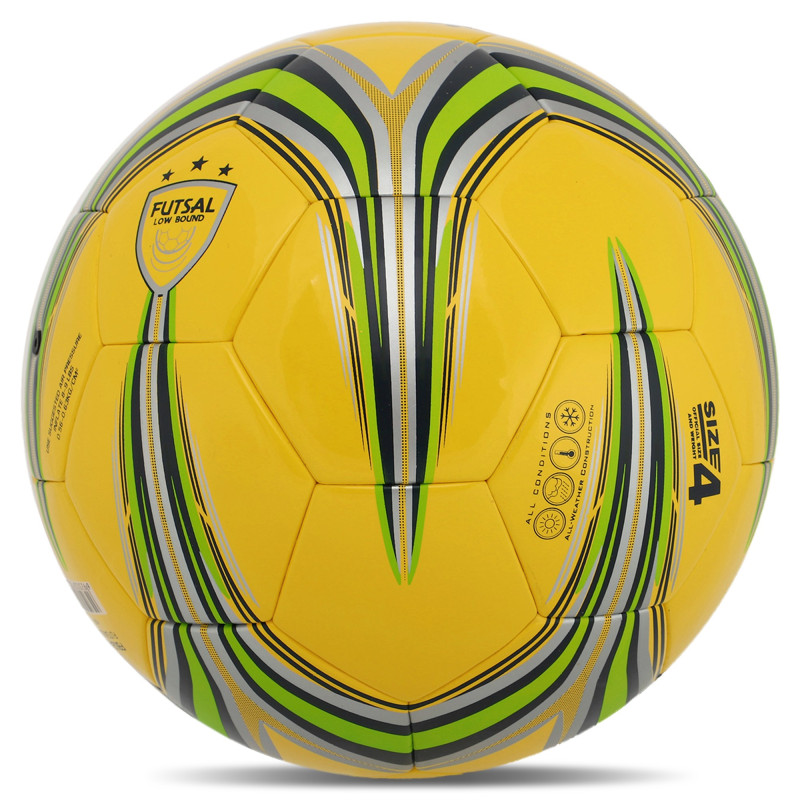 М'яч футзальний STAR FB624-05 №4 PU жовтий-салатовий