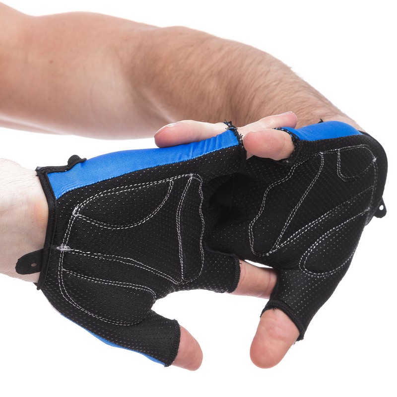 Рукавиці для фітнесу та тренувань HARD TOUCH FG-004 S-XL чорний-синій