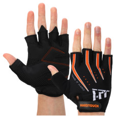 Рукавиці для фітнесу та тренувань HARD TOUCH FG-005 S-XL чорний-помаранчевий