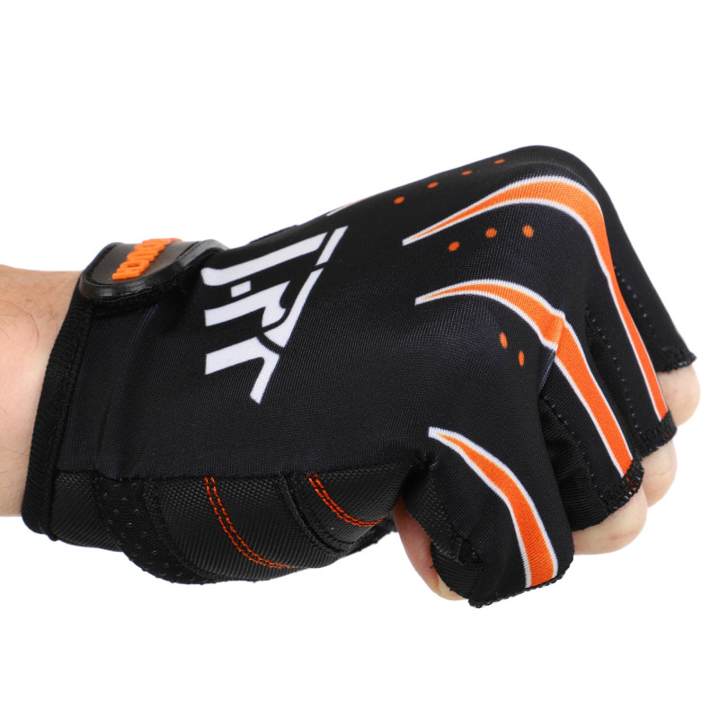 Рукавиці для фітнесу та тренувань HARD TOUCH FG-005 S-XL чорний-помаранчевий