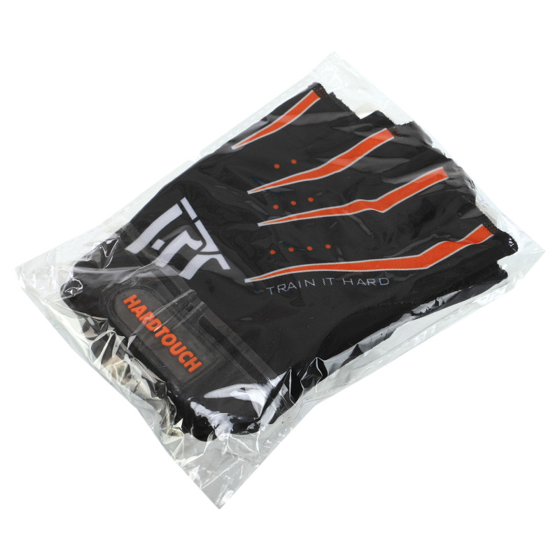 Рукавиці для фітнесу та тренувань HARD TOUCH FG-005 S-XL чорний-помаранчевий