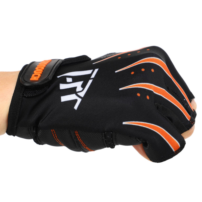 Рукавиці для фітнесу та тренувань HARD TOUCH FG-005 S-XL чорний-помаранчевий