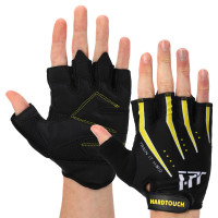 Рукавиці для фітнесу та тренувань HARD TOUCH FG-006 S-XL чорний-жовтий
