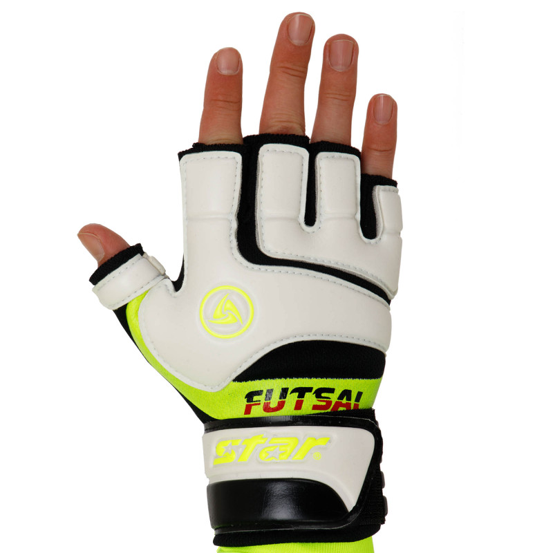 Рукавиці воротарські футзальні STAR GOLEIRO FG100 розмір S-L білий-чорний