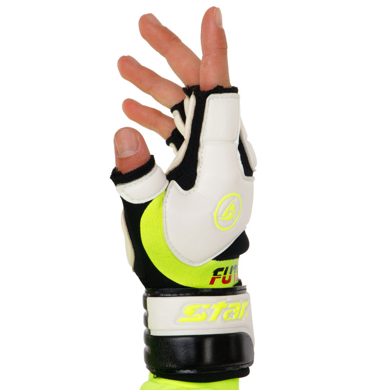 Рукавиці воротарські футзальні STAR GOLEIRO FG100 розмір S-L білий-чорний