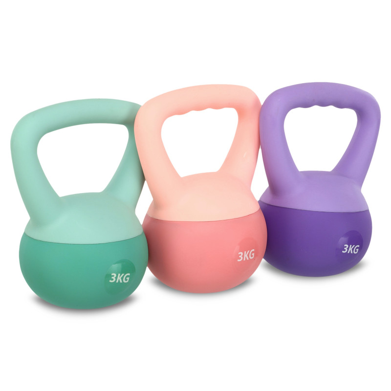 Гиря м'яка SP-Sport SOFT KETTLEBELL FI-0122-3 вага 3кг кольори в асортименті