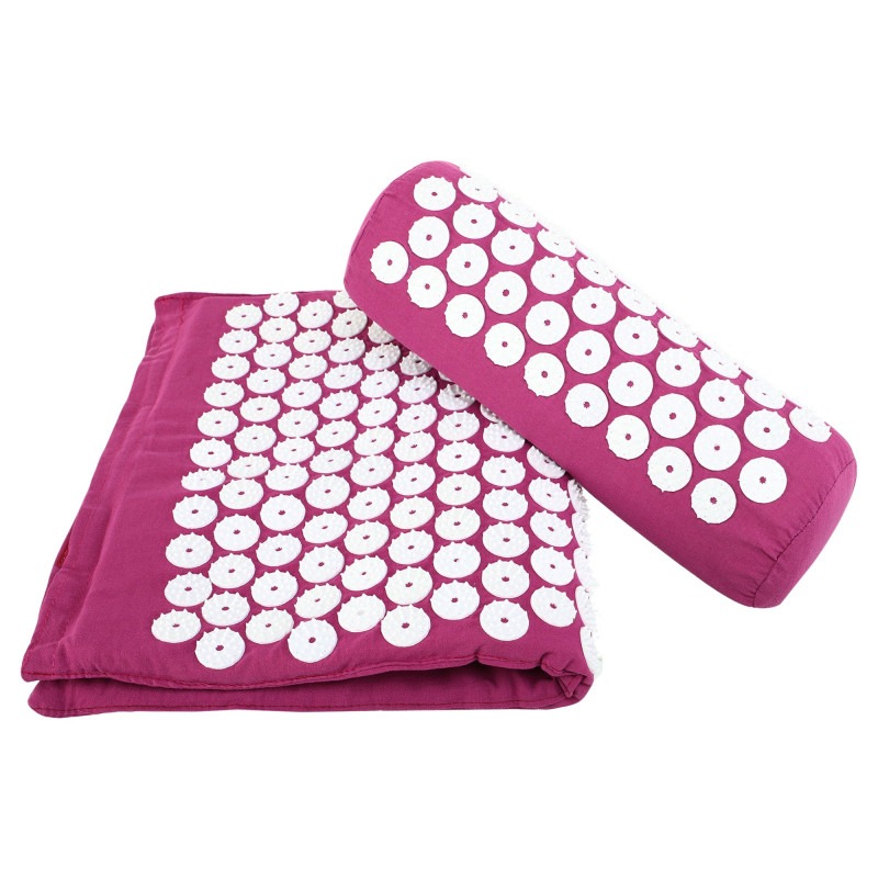 Набір масажний акупунктурний Аплікатор Кузнєцова 2в1 килимок та валик Acupressure mat SP-Sport FI-0134