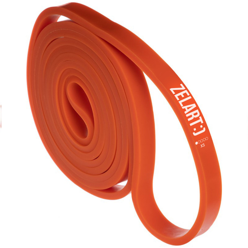 Гума петля для підтягувань та тренувань стрічка силова Zelart POWER BANDS FI-0889-1 7-16кг помаранчевий
