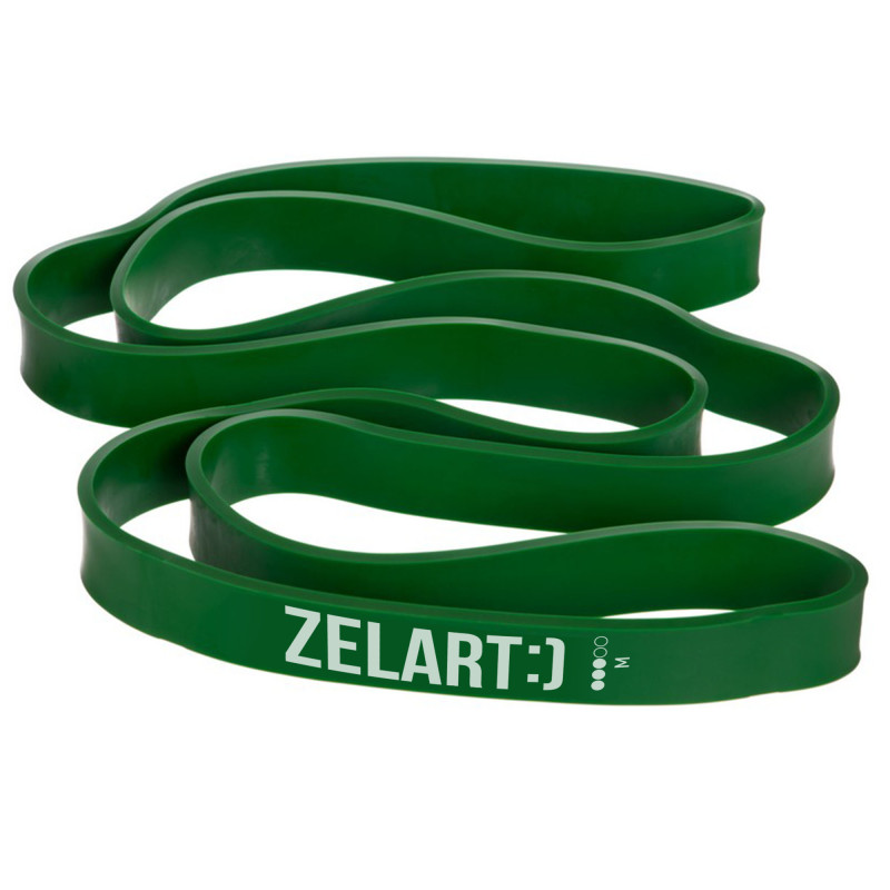 Гума петля для підтягувань та тренувань стрічка силова Zelart POWER BANDS FI-0889-3 16-39кг зелений