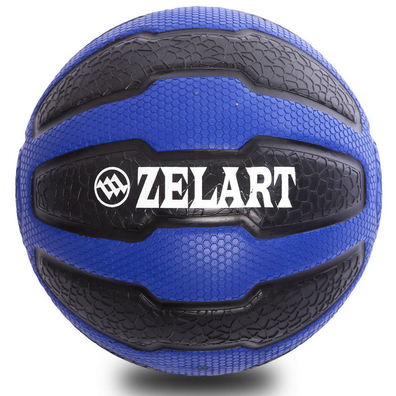 Медбол м'яч медичний Medicine Ball Zelart FI-0898-6 6кг чорний-синий