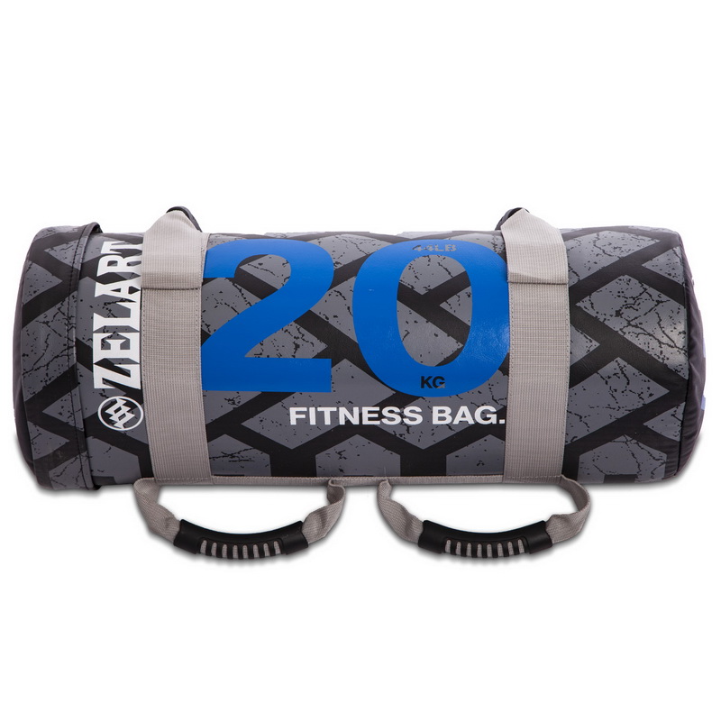 Мішок обтяжувач для функціонального тренінгу Power Bag Zelart FI-0899-20 20кг чорний-синій