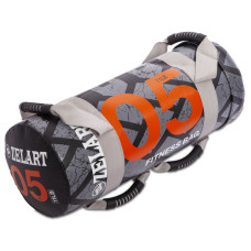 Мішок обтяжувач для функціонального тренінгу Power Bag Zelart FI-0899-5 5кг чорний-помаранчевий