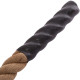 Канат для лазіння з сизалю з кріпленням Combat Battle Rope Zelart FI-0910-9 9м коричневий