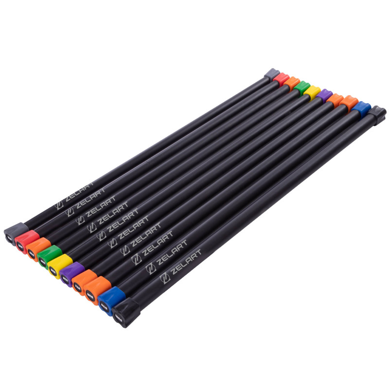 Бодібар Body Bar Zelart FI-1251-5 вага 5кг чорний-жовтий