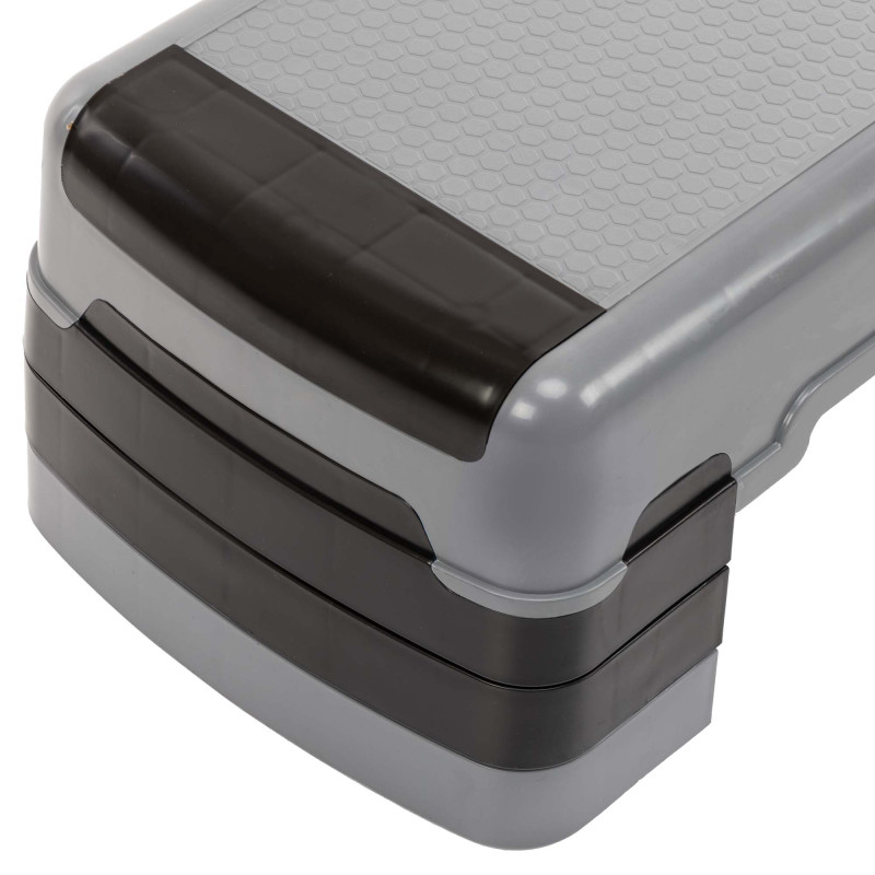 Степ-платформа для фітнесу та аеробіки 3 рівня висоти SP-Sport FI-1579 85x30x15-25см сірий-чорний