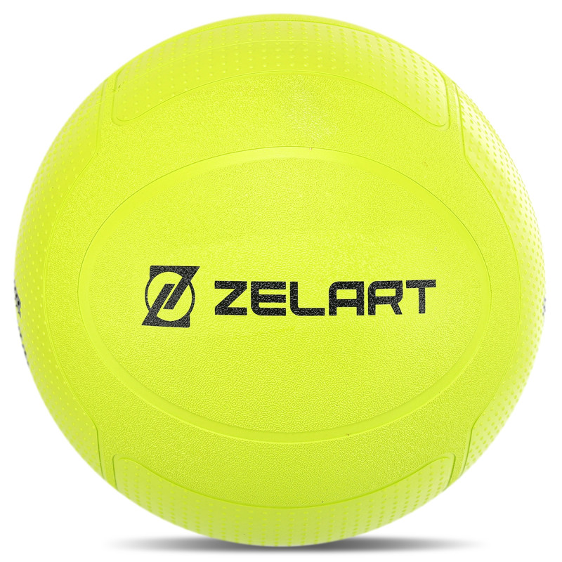 Слембол м'яч набивний для кросфіту та фітнесу Slam Ball Mdbuddy FI-1774-15 15кг салатовий