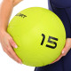 Слембол м'яч набивний для кросфіту та фітнесу Slam Ball Mdbuddy FI-1774-15 15кг салатовий