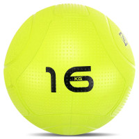 Слембол м'яч набивний для кросфіту та фітнесу Slam Ball Mdbuddy FI-1774-16 16кг салатовий