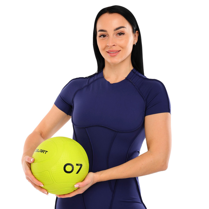 Слембол м'яч набивний для кросфіту та фітнесу Slam Ball Mdbuddy FI-1774-7 7кг салатовий