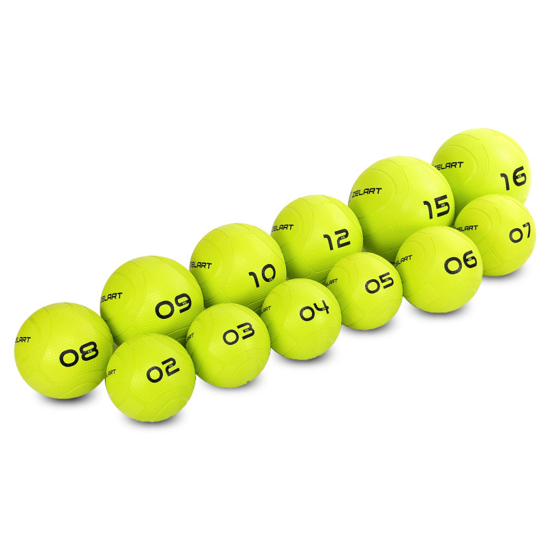 Слембол м'яч набивний для кросфіту та фітнесу Slam Ball Mdbuddy FI-1774-8 8кг салатовий
