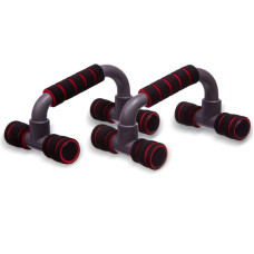 Упори для віджимань 2штуки SP-Sport FI-1777 PUSH-UP BAR 12x23см сірий-червоний
