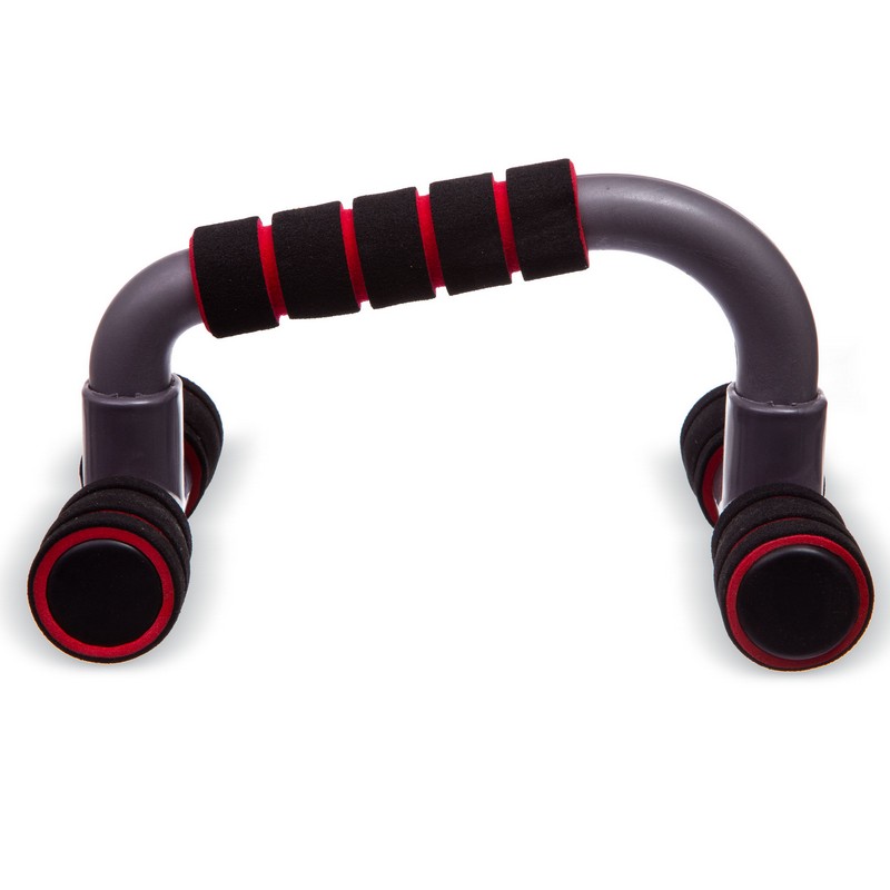 Упори для віджимань 2штуки SP-Sport FI-1777 PUSH-UP BAR 12x23см сірий-червоний