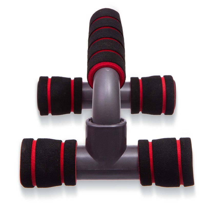 Упори для віджимань 2штуки SP-Sport FI-1777 PUSH-UP BAR 12x23см сірий-червоний