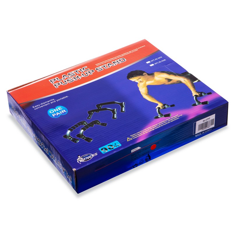 Упори для віджимань 2штуки SP-Sport FI-1777 PUSH-UP BAR 12x23см сірий-червоний