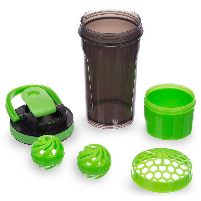 Шейкер для спортивного харчування з відсіком для протеїну TOP SHAKER BOTTLE SP-Sport FI-1869 500+100мл кольори в асортименті