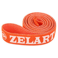Гумка тканинна для вправ стрічка опору LOOP BANDS для вправ Zelart FI-1970-L L помаранчевий