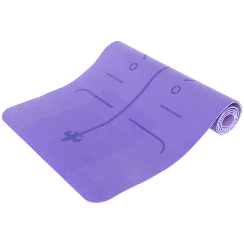 Килимок для йоги та фітнесу TPE двошаровий Record FI-2430 183x61x0,6см кольори в асортименті