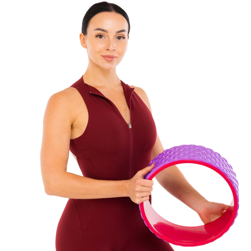 Колесо для йоги масажне SP-Sport Fit Wheel Yoga FI-2437 фіолетовий-рожевий