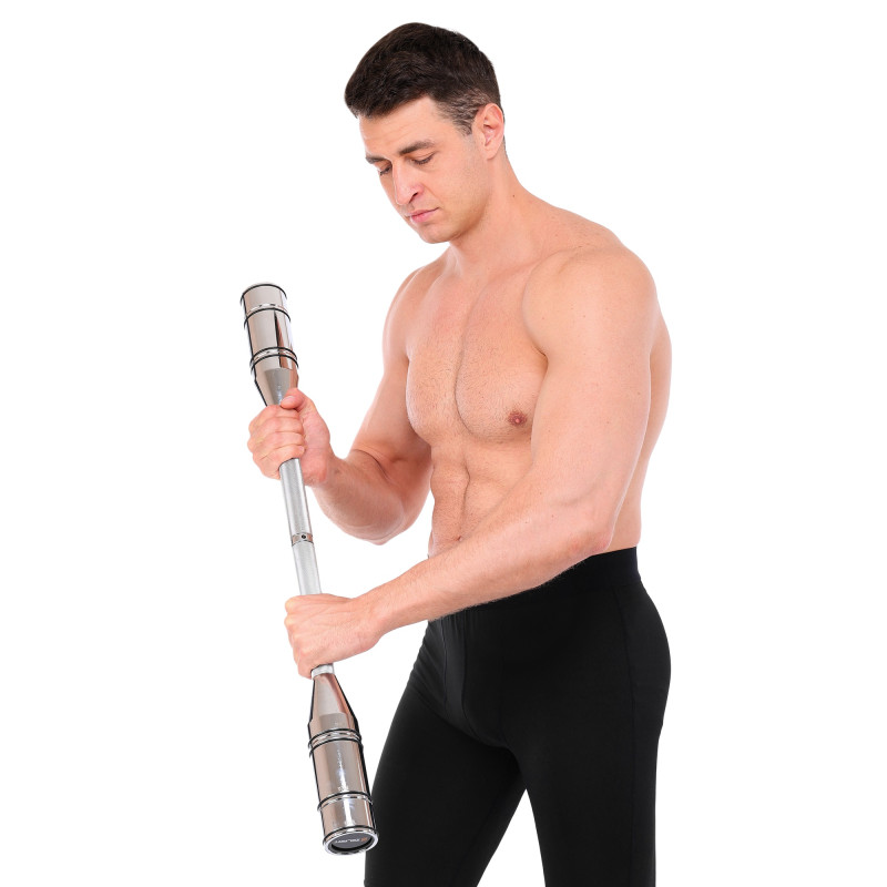 Біта сталева булава для кросфіту розсувна Adjustable Macebell MDbuddy FI-2513 1шт вага 12кг хром