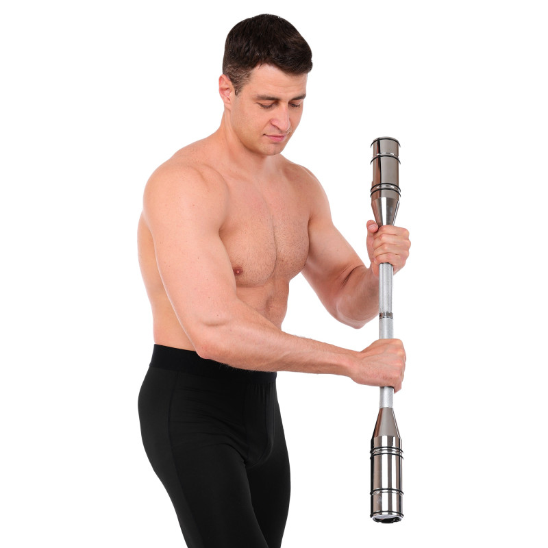 Біта сталева булава для кросфіту розсувна Adjustable Macebell MDbuddy FI-2513 1шт вага 12кг хром