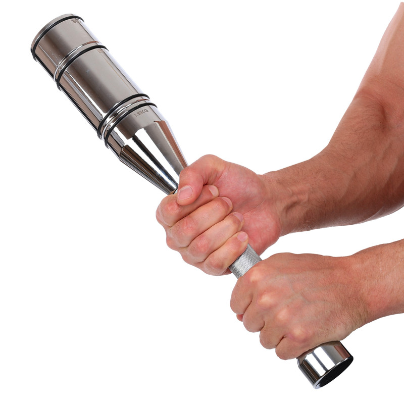 Біта сталева булава для кросфіту розсувна Adjustable Macebell MDbuddy FI-2513 1шт вага 12кг хром