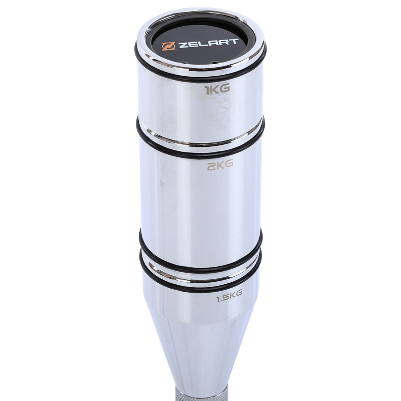 Біта сталева булава для кросфіту розсувна Adjustable Macebell MDbuddy FI-2513 1шт вага 12кг хром