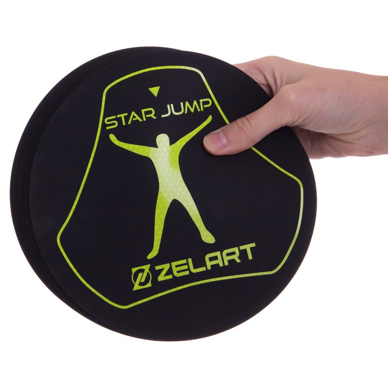 Набір кіл-маркерів для вправ Zelart FI-2569 10шт чорний