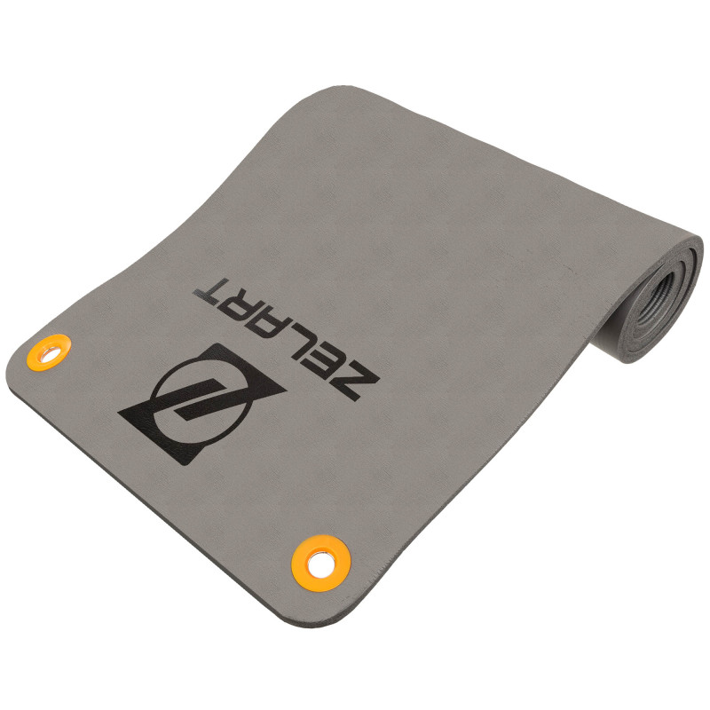 Килимок для фітнесу та спорту з люверсами для зберігання Zelart FI-2575 (MD9004-15) 180x61x1,5см сірий