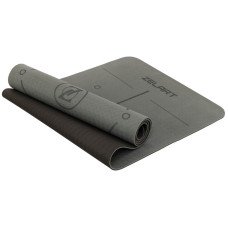 Килимок для йоги та фітнесу TPE двошаровий Zelart FI-2579 (MD9038) 183x61x0,6см сірий