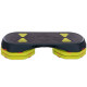 Степ-платформа для фітнесу та аеробіки 3 рівня висоти MDBuddy FI-2587 (MD1712) 108x42x10-20см чорний-зелений