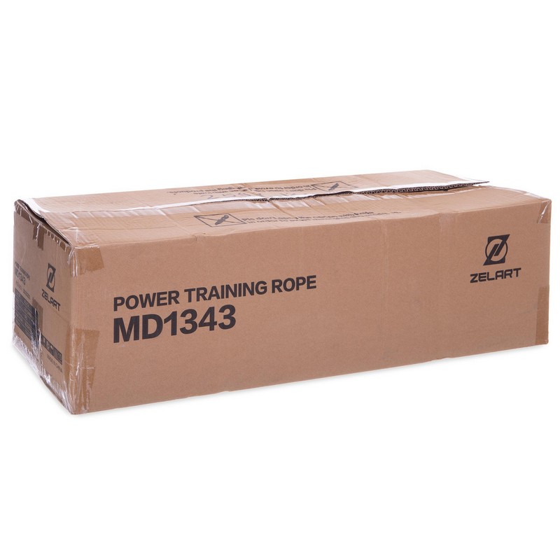 Канат для кросфіту Combat Battle Rope Zelart FI-2597-12 12м чорний