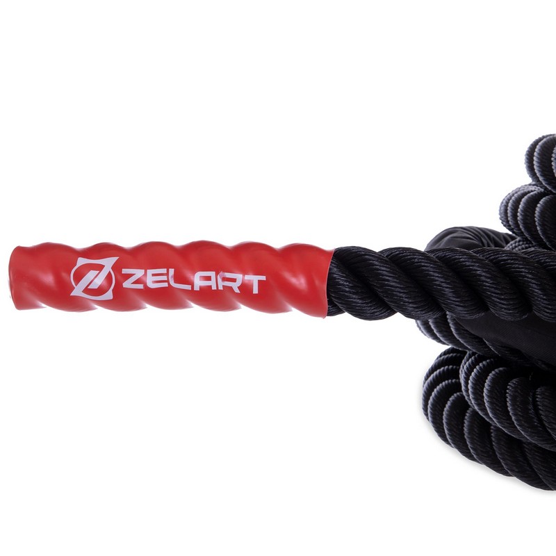 Канат для кросфіту Combat Battle Rope Zelart FI-2597-15 15м чорний