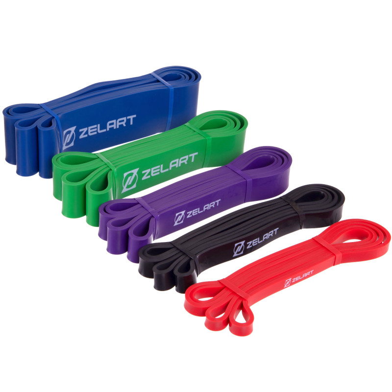 Гума петля для підтягувань та тренувань стрічка силова Zelart POWER LOOP FI-2606-3 20-45кг фіолетовий