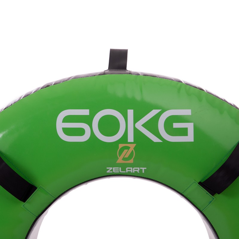 Шина покришка для кросфіту Zelart FI-2610-60 60кг зелений