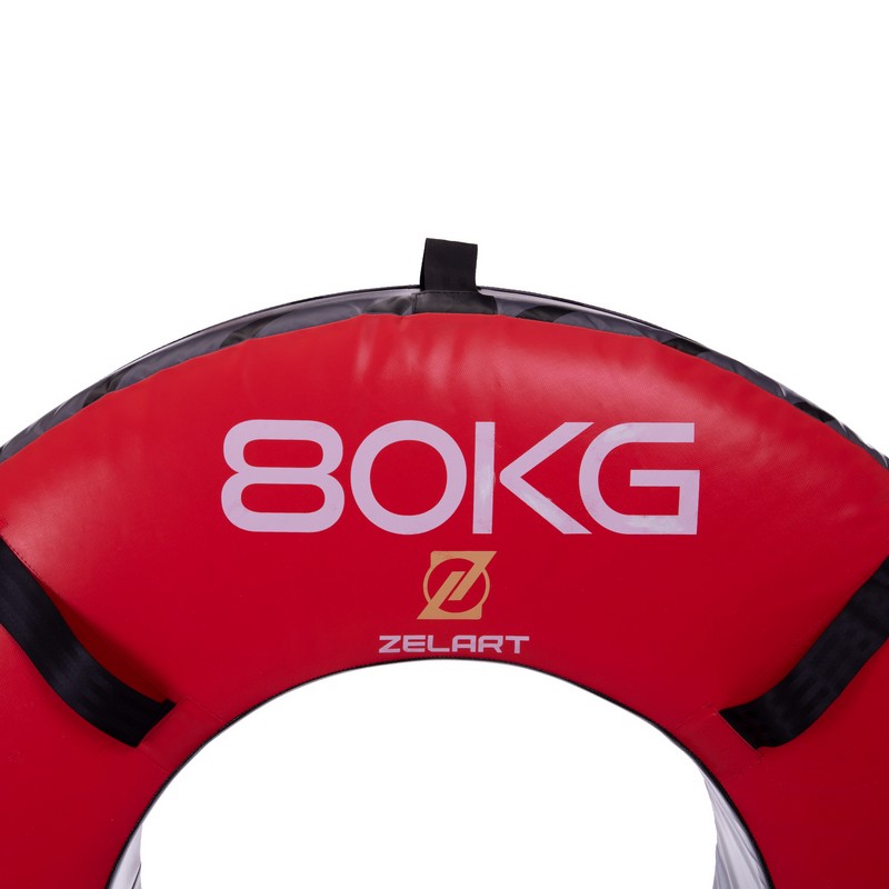 Шина покришка для кросфіту Zelart FI-2610-80 80кг червоний