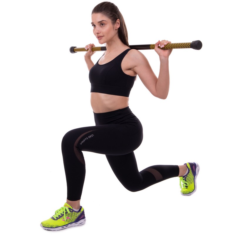 Бодібар Body Bar Zelart FI-2611-2 вага 2 кг чорний-жовтий