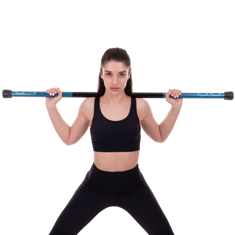 Бодібар Body Bar Zelart FI-2611-4 вага 4кг чорний-блакитний