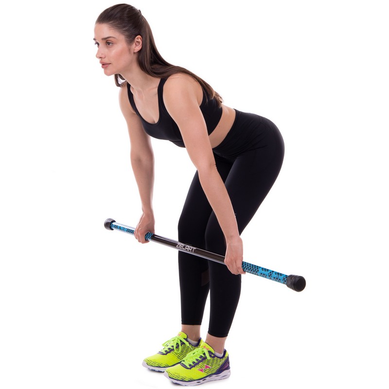 Бодібар Body Bar Zelart FI-2611-4 вага 4кг чорний-блакитний